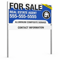 Aluminum Composite Sign 36" x 48" with Rider Sign 12" x 48"
